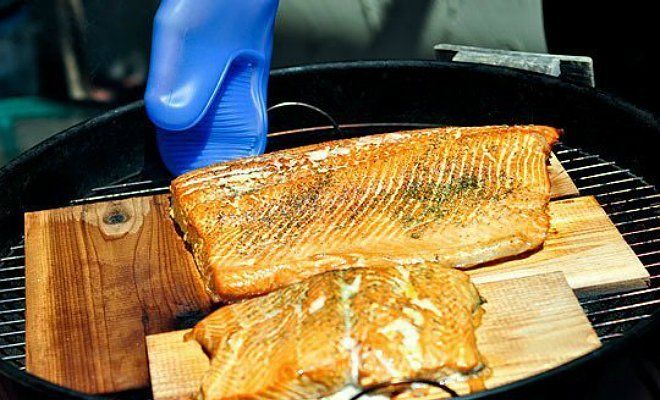 Красная рыба на гриле — рецепт с фото пошагово